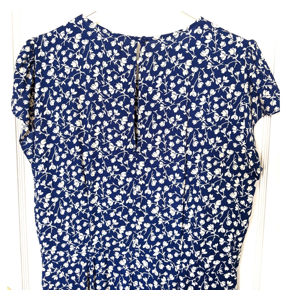 🆕 Reformation Fauna Blue Button Midi Dress Sz 12 - Picture 6 of 10
